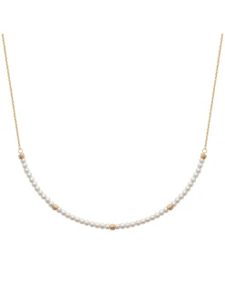 Collier Brillaxis perles plaqué or