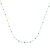 Collier Brillaxis perles fantaisis plaqué or et bleu
