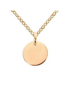 Collier Brillaxis petite médaille rosé