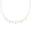 Collier Brillaxis plaqué or pampilles oxydes