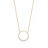 Collier Brillaxis plaqué or cercle pavé