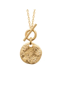 Collier Brillaxis plaqué or anneau et médaille