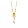 Collier Brillaxis plaqué or oxydes