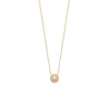 Collier Brillaxis plaqué or pastille empierrée
