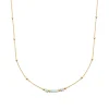 Collier Brillaxis plaqué or amazonite