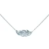 Collier Brillaxis plume argent