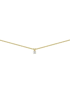 Collier Brillaxis solitaire diamant griffes or jaune_x005f_x000D_0.050 ct