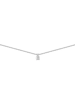 Collier Brillaxis solitaire diamant or blanc_x005f_x000D_0.10