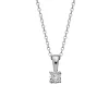 Collier Brillaxis solitaire diamant 3mm_x005f_x000D_or blanc 9 carats