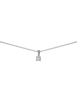 Collier Brillaxis solitaire diamant or blanc