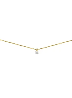 Collier Brillaxis solitaire diamant griffes or jaune_x005f_x000D_0.15 ct