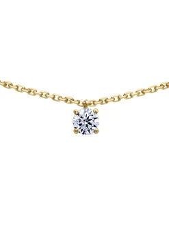 Collier Brillaxis solitaire oxyde or 750/1000