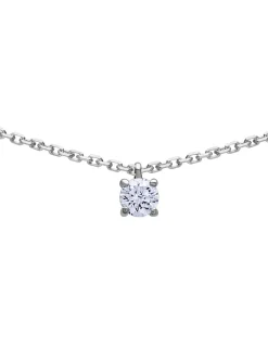 Collier Brillaxis solitaire oxyde or 18 carats
