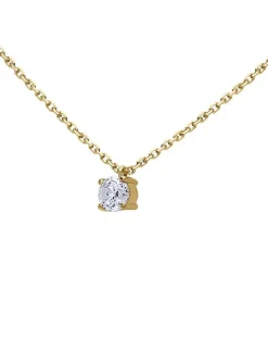 Collier Brillaxis solitaire oxyde or 750/1000