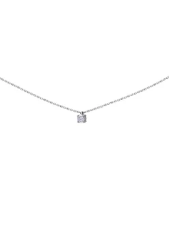 Collier Brillaxis solitaire oxyde or 18 carats
