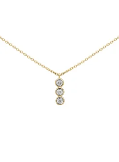 Collier Brillaxis trilogie diamants pendants