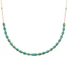 Collier Brillaxis turquoise plaqué or_x005f_x000D_45 cm