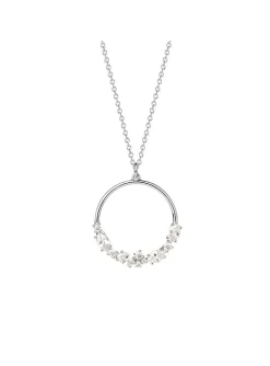 Collier cercle argent 925 et oxydes de zirconium