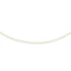 Collier chaine deux rangs tubes or jaune 18 carats