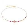 Collier Coeur de Lion Square Stripes doré_x005f_x000D_magenta