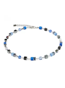 Collier Coeur de Lion acier onyx hématite bleu