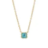 Collier Coeur de Lion Birthstone Décembre turquoise_x005f_x000D_acier doré