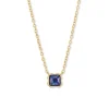 Collier Coeur de Lion Birthstone Septembre_x005f_x000D_acier doré lapis Lazuli
