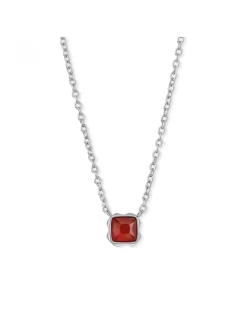 Collier Coeur de Lion Birthstone_x005f_x000D_Janvier Agate rouge