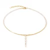 Collier Coeur de Lion Drops Perles d'eau douce doré