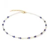 Collier Coeur de lion Flow doré perles d’eau douce_x005f_x000D_sodalite