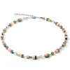 Collier Coeur de lion GeoCUBE® medium olive-pêche