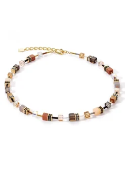 Collier Coeur de Lion GeoCUBE Iconic Precious brun