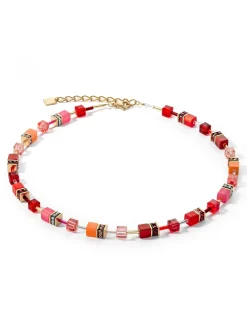 Collier Coeur de Lion GeoCube Iconic or rouge