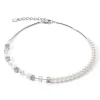 Collier Coeur de Lion GeoCUBE Precious fusion_x005f_x000D_Pearls blanc