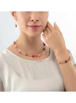 Collier Coeur de Lion GeoCUBE® Iconic Precious_x005f_x000D_rouge-beige