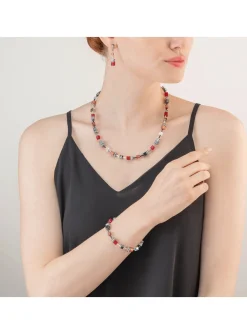 Collier Coeur de Lion Geocube Iconic rouge 50 cm