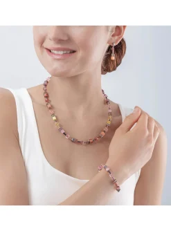 Collier Coeur de Lion Géocube Iconic multicolore_x005f_x000D_Vintage Lilas/Jaune