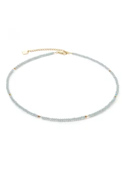 Collier Coeur de lion Little Twinkle doré-bleu glacé