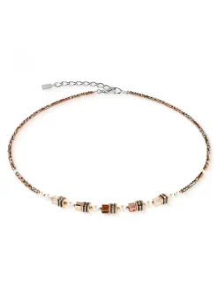 Collier Coeur de Lion Mini Cubes Mocha Mousse