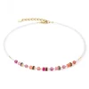 Collier Coeur de Lion Mini Cubes Magenta