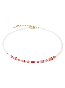 Collier Coeur de Lion Mini Cubes Magenta