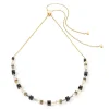 Collier Coeur de lion Mysterious Cubes et Pearls_x005f_x000D_doré et noir