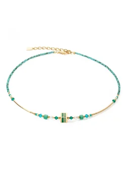 Collier Coeur de Lion Square Stripes vert