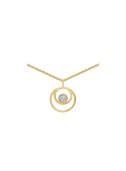 Collier double cercle diamant