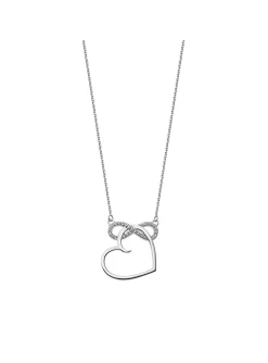Collier double Lotus Silver Collection Moments_x005f_x000D_Coeur Infini