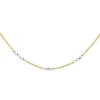 Collier double rang motifs navettes or 18 carats
