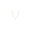 Collier double Zag Bijoux Falls acier doré Grenat