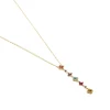 Collier en Y Agatha Beloved rangée fleurs oxydes_x005f_x000D_multicolores