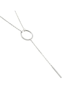 Collier en Y Agatha Philring argent rhodié