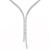 Collier en Y Swarovski Matrix blanc